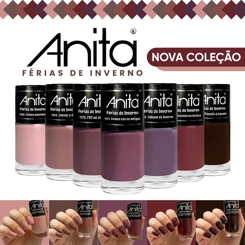 Esmaltes Anita Nova Coleção Férias de Inverno Esmalte Atacado em Oferta na Shopee