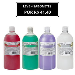 4 UNIDADES - SAB0NETE LIQUIDO ( 1 LITRO ) - DIVERSAS FRAGRANCIAS - YANTRA COSMÉTICOS - em Oferta na Shopee