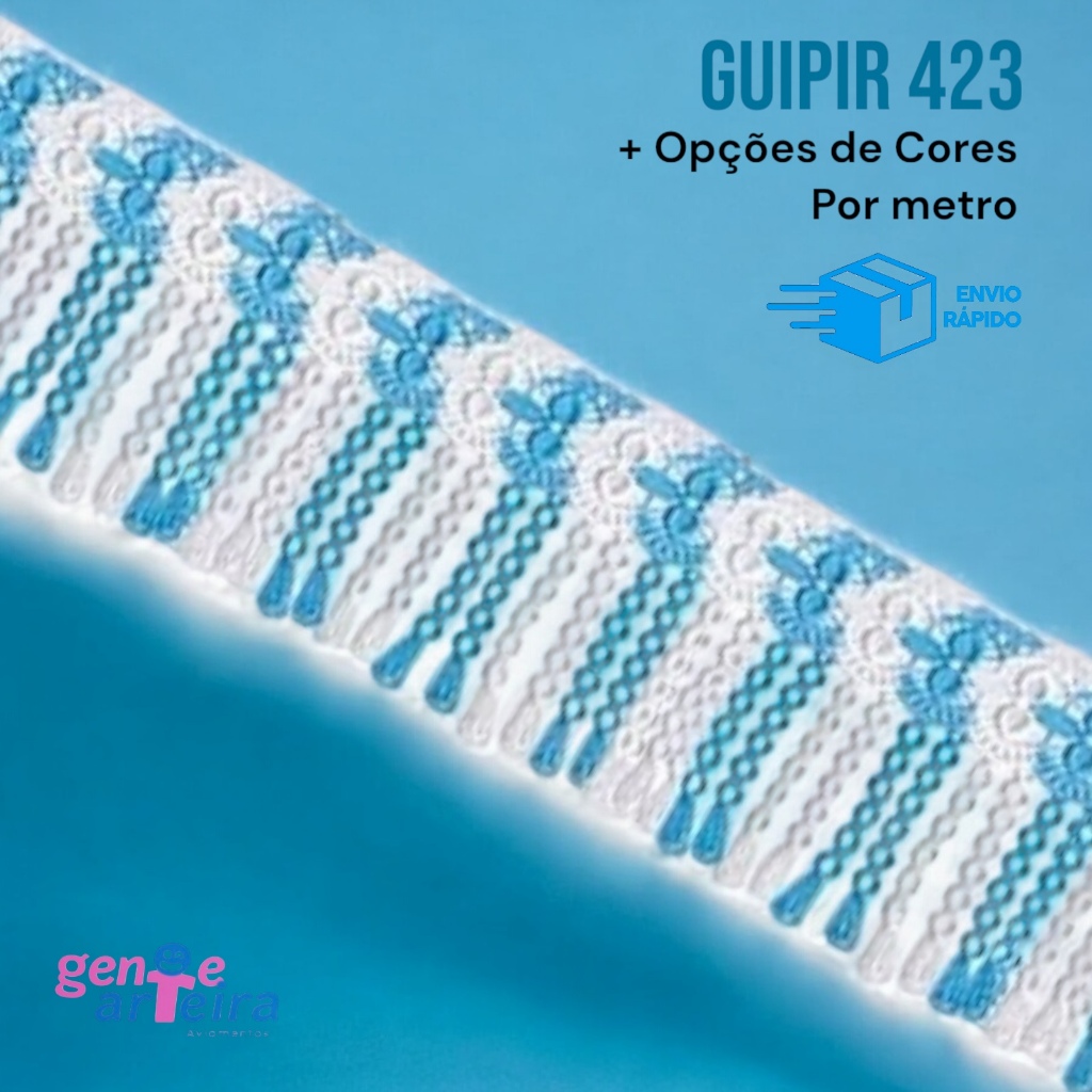 Renda Gupir CHL 423 - Tecido - 16CM- Por metro
