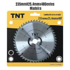 TNT Disco Lamina Profissional 235mm Madeira Aglomerado 48 Dentes