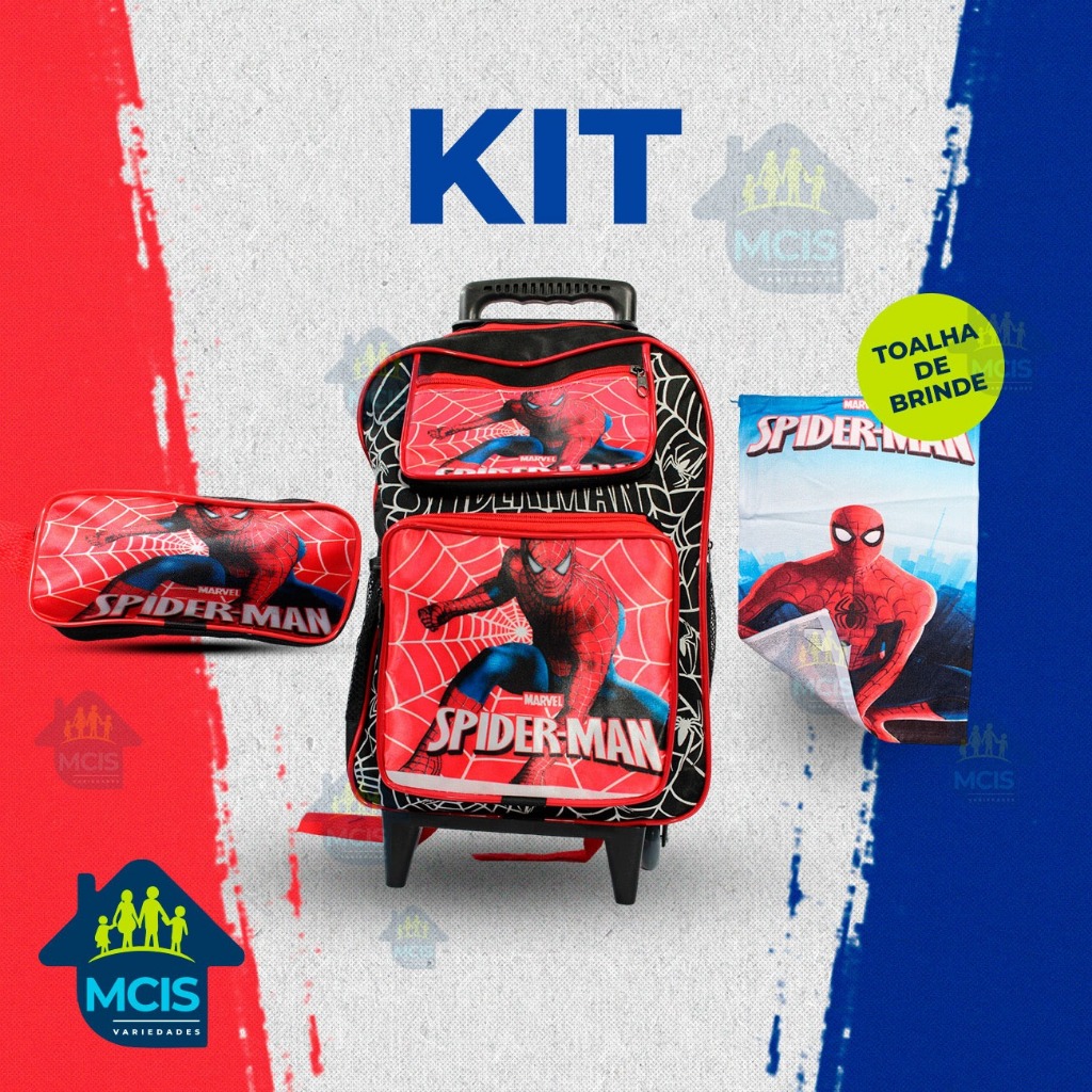 MOCHILA ESCOLAR DIVISORIAS MENINA E MENINO COM CARRINHO 40 CM em Oferta na Shopee