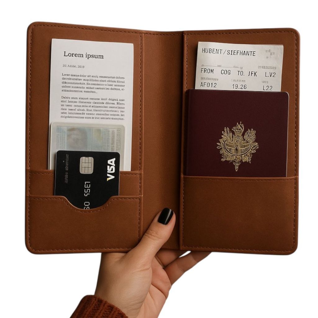 Imagem Porta Documentos Com O Seu Nome- Cartões, Passaporte, Papéis Adicionar aos favoritos