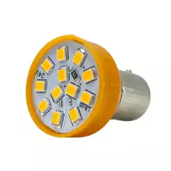 2 Lâmpada LED 1141 24V 3.5W 12 LEDs 1 Polo Pino V - Âmbar