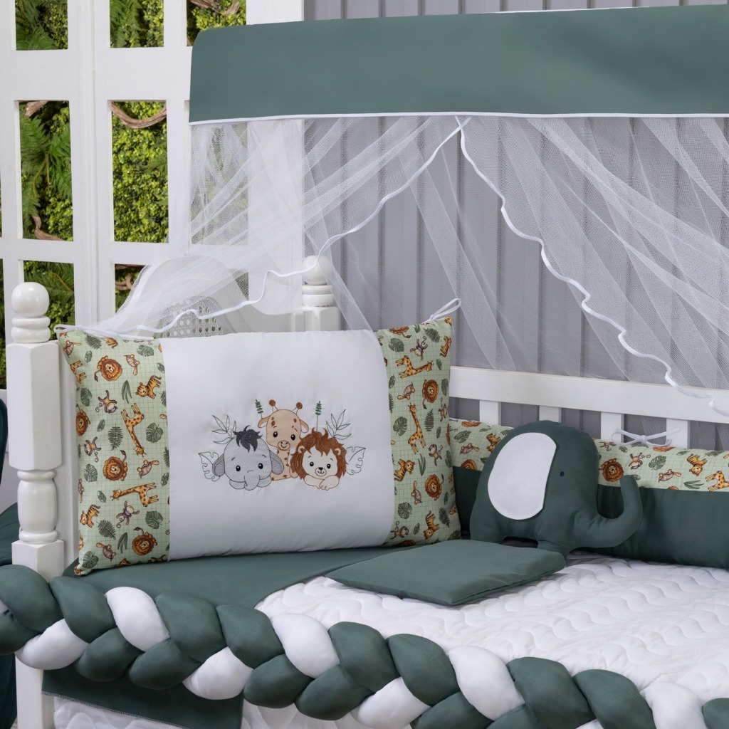 Kit Berço Menina e Menino Paris 10 peças Americano Enxoval de Bebê Estampado Maternidade Qualidade