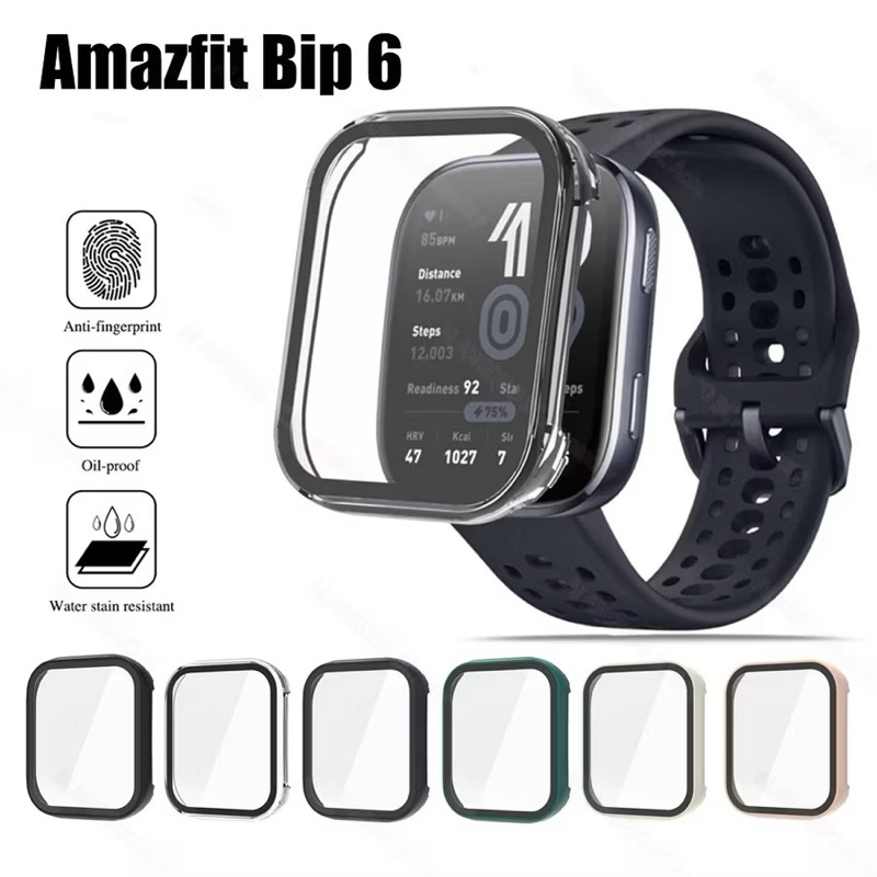 W.BILL Capa Case  Relógio Smartwatch Protetor de Tela de Vidro Temperado Para Amazfit Bip 6