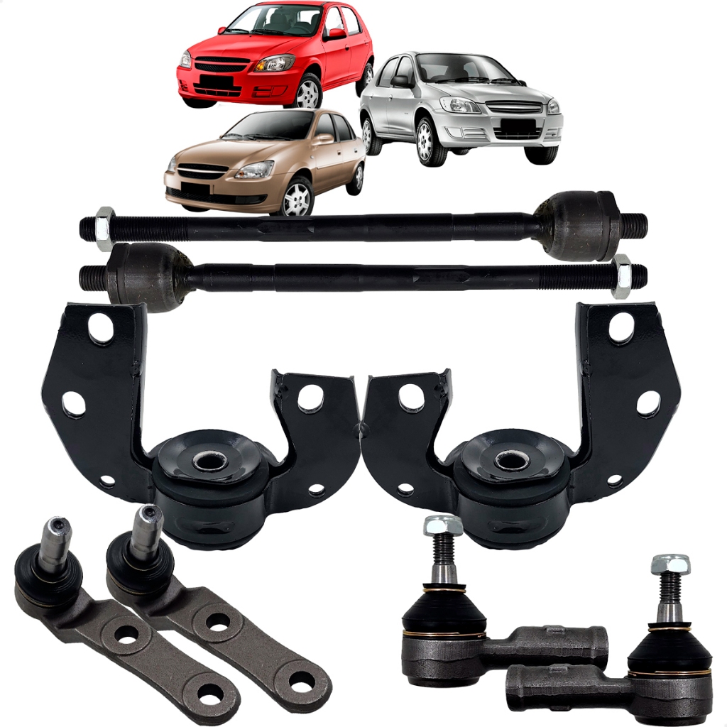 Kit Pivô Terminal Barra Axial e Morcego Direção Hidráulica Gm Celta Classic Prisma de 2011 Até 2016