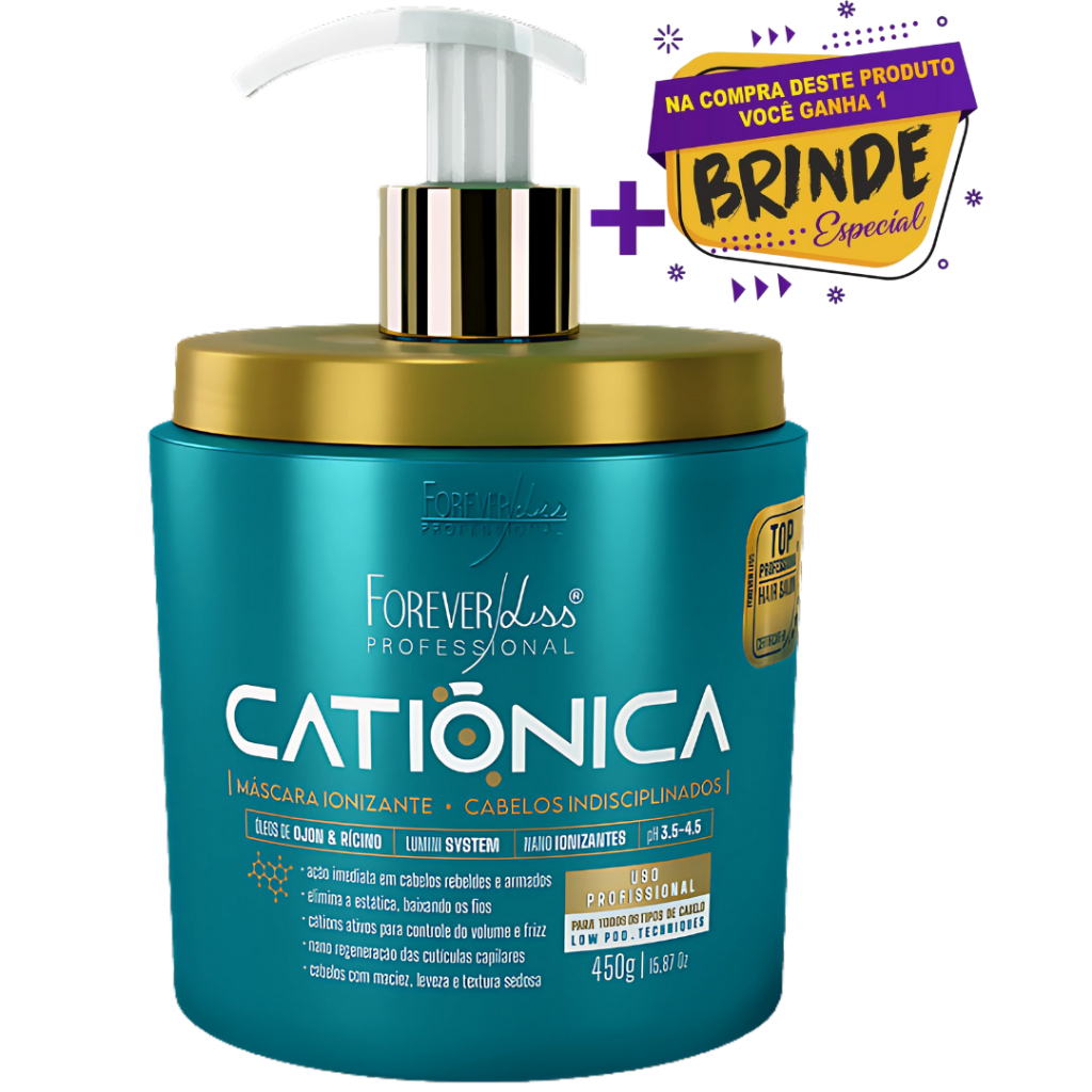 Máscara Capilar Catiônica Anti Frizz Forever Liss 450g