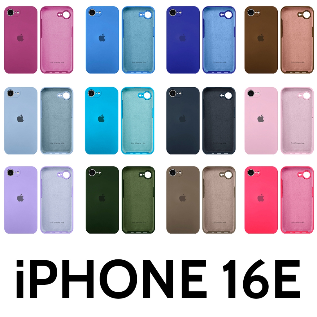 Capinha Para iPhone 16E Em Silicone Premium Aveludado Interno Case Cover Ou Proteção Entre Câmeras