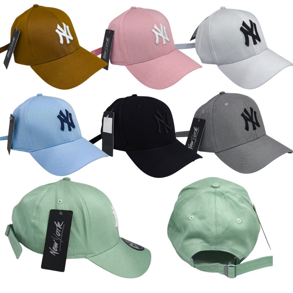 Boné New York Adulto Unissex Ajustável Aba Curva Em Cores em Oferta na Shopee