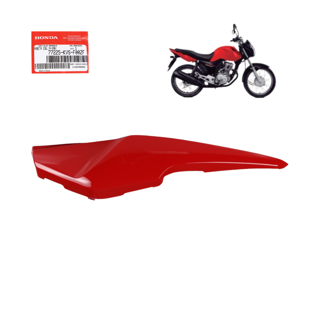 Rabeta Esquerda Fan 160 2019 A 2021 Vermelha Original Honda em Oferta na Shopee