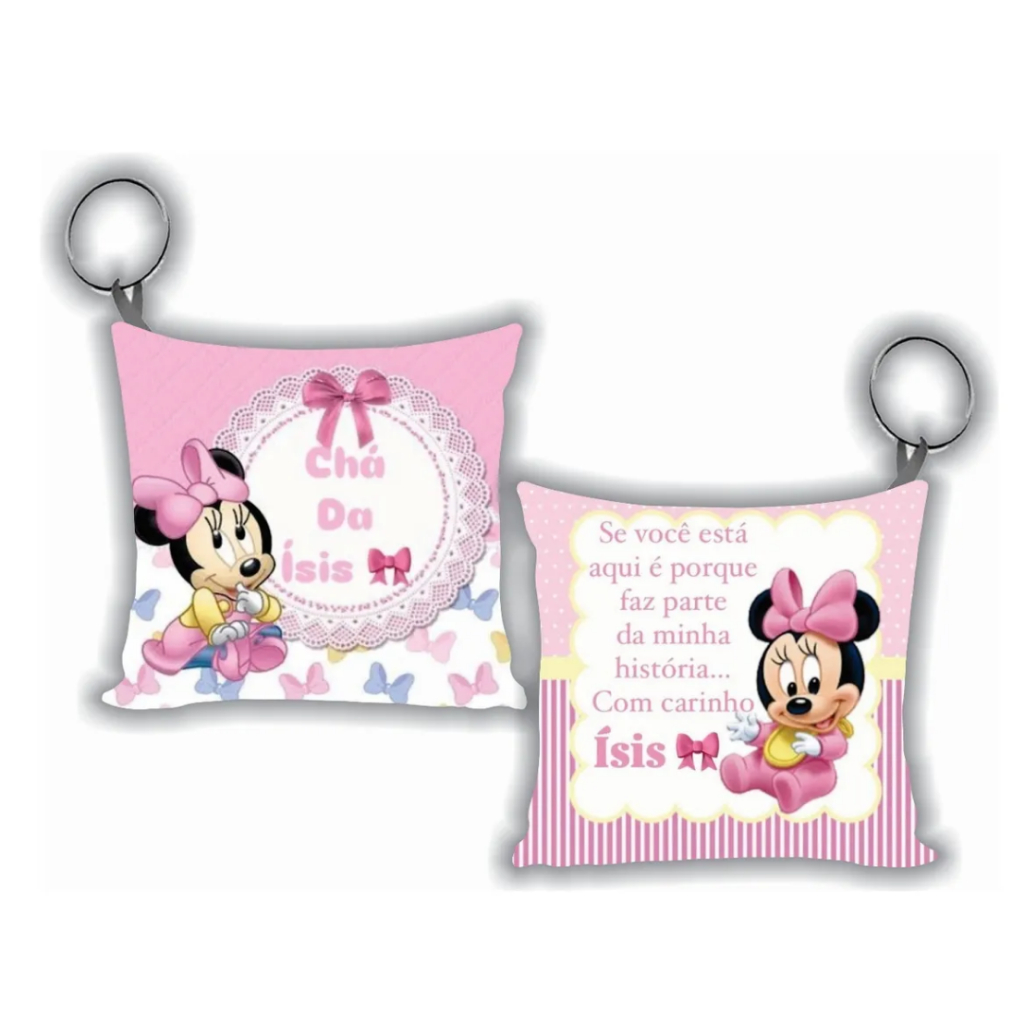 Almochaveiro Lembrancinhas Personalizadas para Aniversario Minnie Baby Rosa 10 a 70 unidades