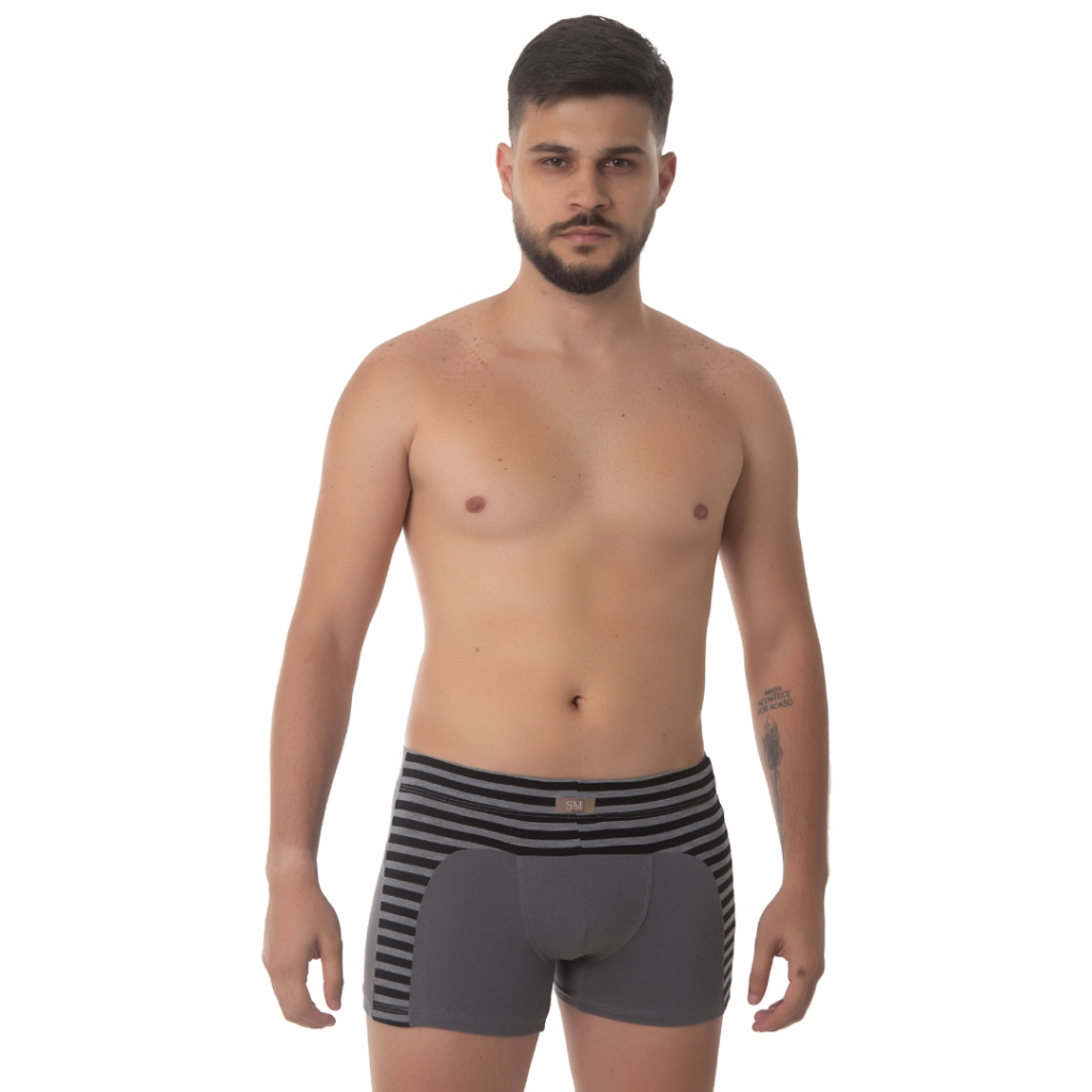 Cueca Boxer Adulto de Algodão- Confortável e Não Enrola Nas Pernas — imagem 2 de 2