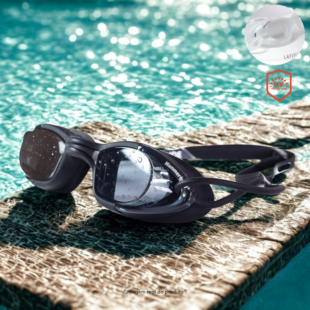Óculos Natação Mergulho Silicone Profissional Proteção UV Solar Antiembaçante Ma