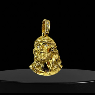 Pingente Face de Jesus Cristo Pequeno Religioso Semi Joia 100% Moeda Antiga Não Precisa Lavar não Escurece