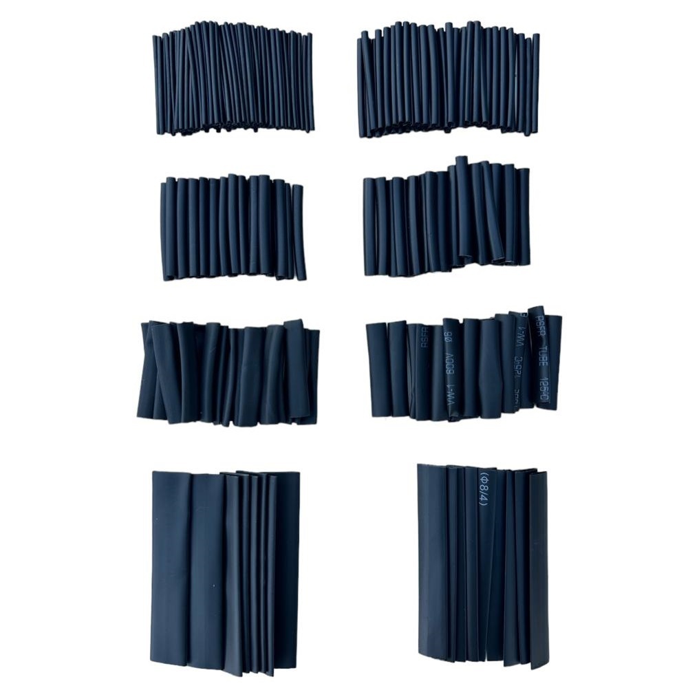 Kit Espaguete Termoretrátil Preto Isolante Emenda Cabos Fios