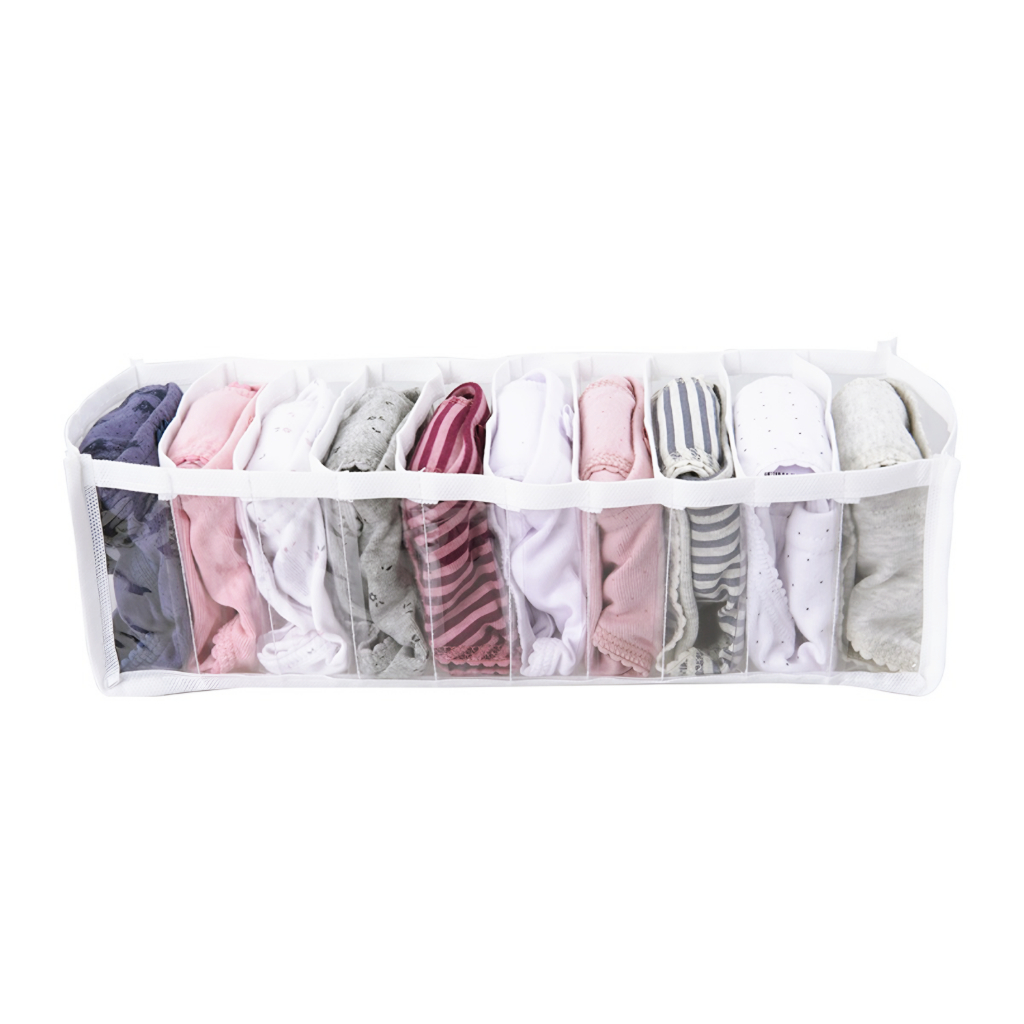 10 Colmeias Organizadoras Dobráveis de Armário e Gaveta para Calcinhas, Cuecas, Meias, Body