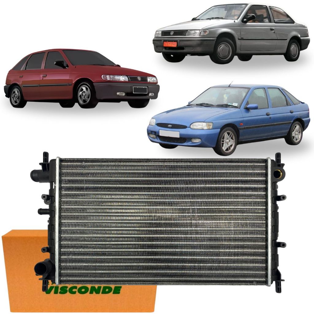Radiador Visconde Vw Escort Logus Pointer Sem Ar em Oferta na Shopee