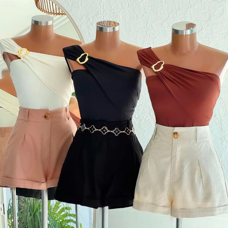 Bore  Mula Manca Feminino Body Suplex Fivela Concha Mula Manca Com Bojo Envio Imediato