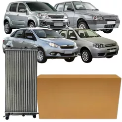 Radiador Visconde Fiat Grand Siena Palio Uno Com E Sem Ar