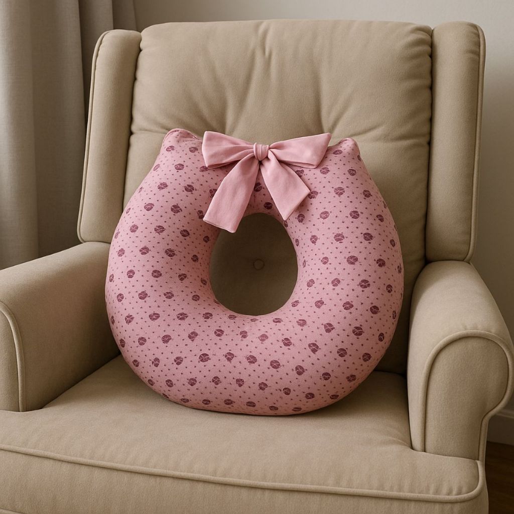 Almofada Para Amamentação Travesseiro Amamentar Bebê Enxoval Quarto Menina Coroa Rosa em Oferta na Shopee