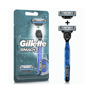Aparelho de Barbear Gillette Mach3 Acqua-Grip 2 Cargas em Oferta na Shopee