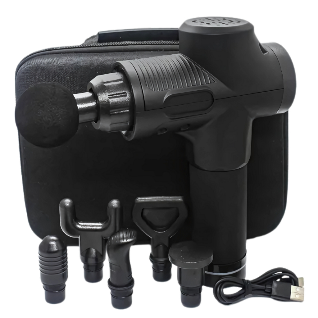 Pistola Massageadora Miofascial Profissional Preta em Oferta na Shopee