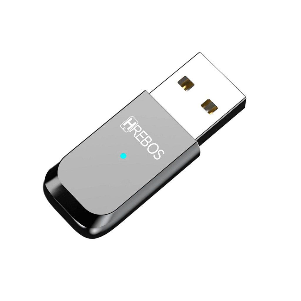Receptor de Música Bluetooth Hrebos AD-215 Preto Auto Sync Carro