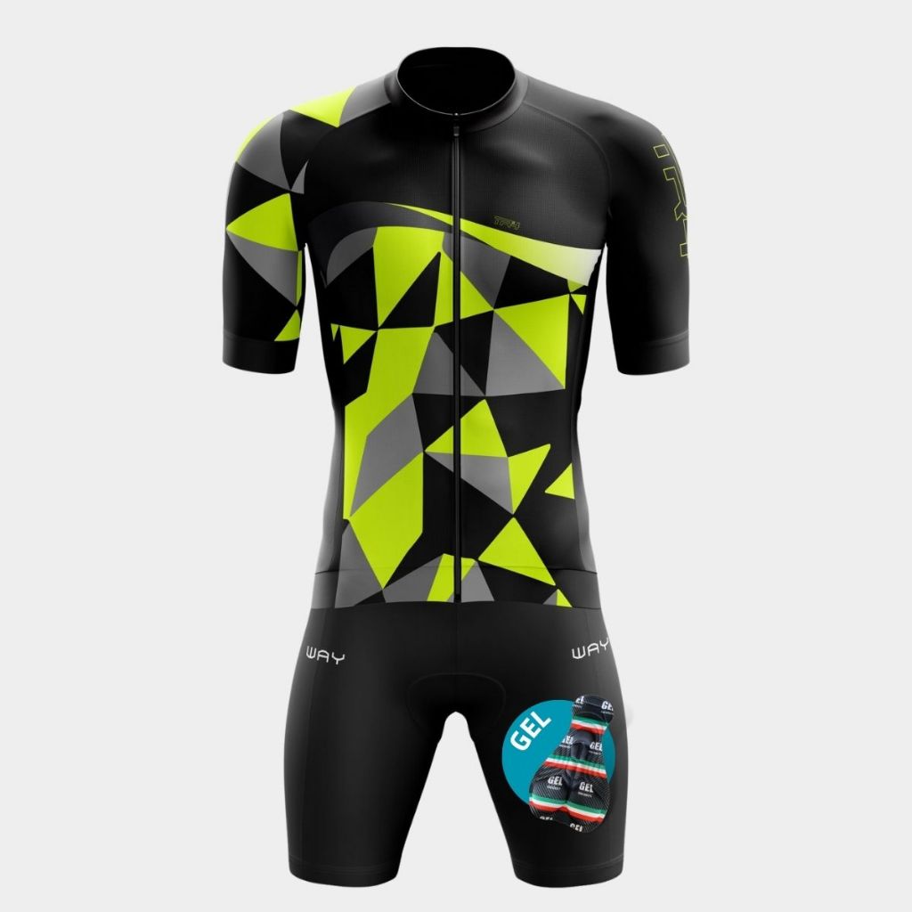 Conjunto Masculino Ciclista Kit Camisa Premium Short Bermuda Forro Gel Bicicleta Pedalar Mtb