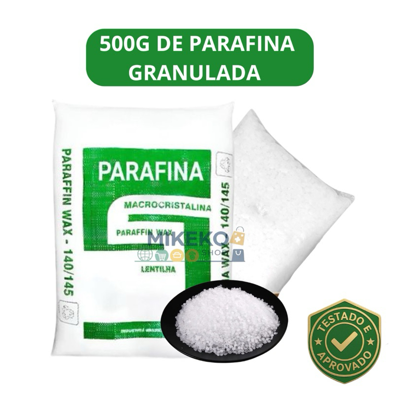 Parafina Granulada Lentilha Pronta Fabricação Cera de Velas Artesanato - 500 Gramas