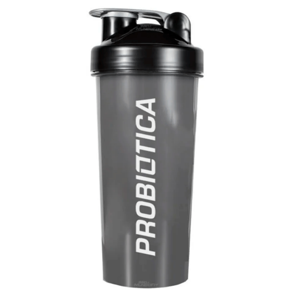 Probiótica Coqueteleira Simples Dose Única 700ml Preta com Grade