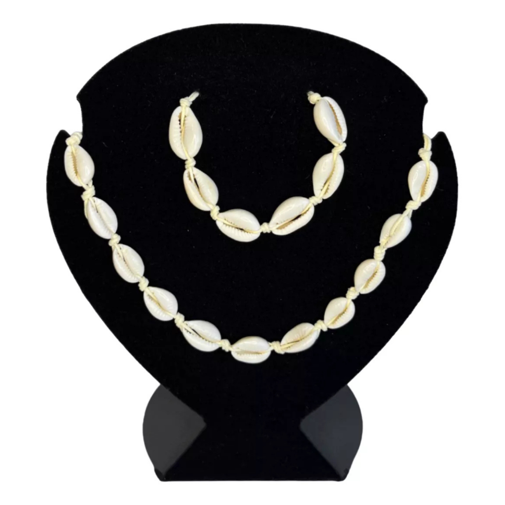 Kit Choker de Búzios Com tornozelo Búzios Naturais