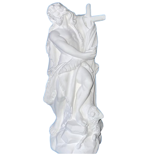 São João Batista Barroco escultura de são João com cruz