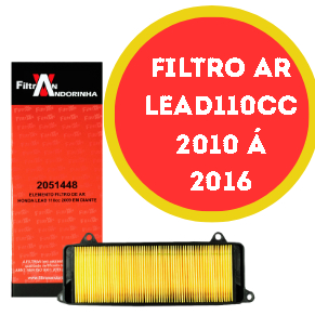 Filtro de Ar Honda Lead 110 2009 A 2016 Filtran 2051448 Elemento Original em Oferta na Shopee