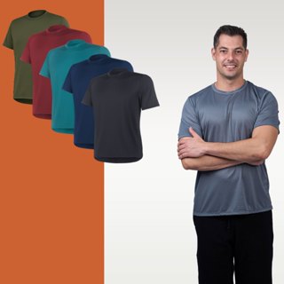 Kit 5 camisas masculinas fitness treino respirável dry fit em Oferta na Shopee