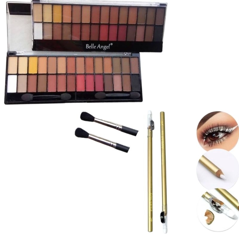 Kit Belle Angel Paleta de Sombras + Lápis Branco Playboy | Make Completa para Olhos