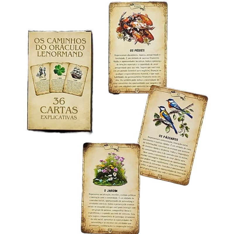 Baralho Cigano – Os Caminhos do Oráculo Lenormand | 36 Cartas Explicativas
