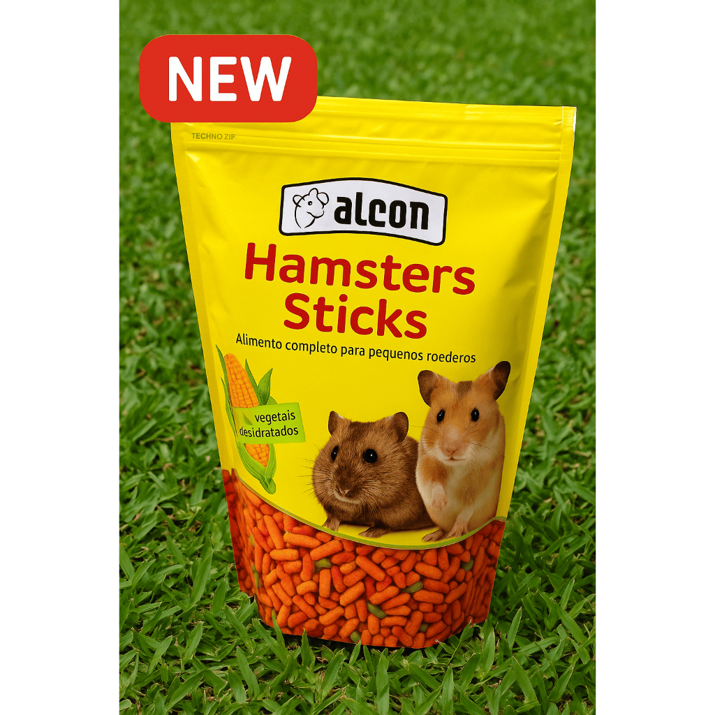 Hamsters Sticks 200g – Alcon - Nutrição Completa e Diversão para Pequenos Roedores