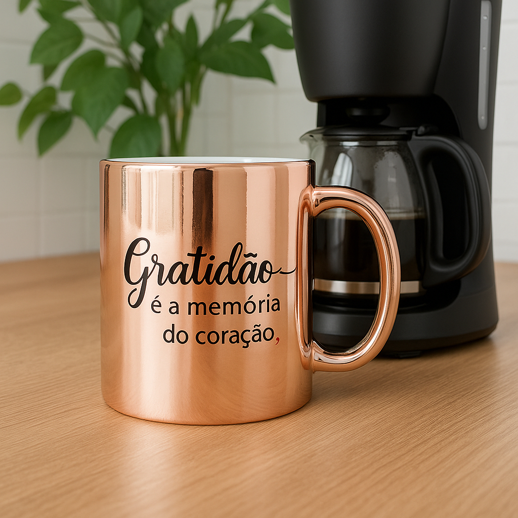 Caneca Espelhada Personalizada Inicial Nome Frase em Oferta na Shopee