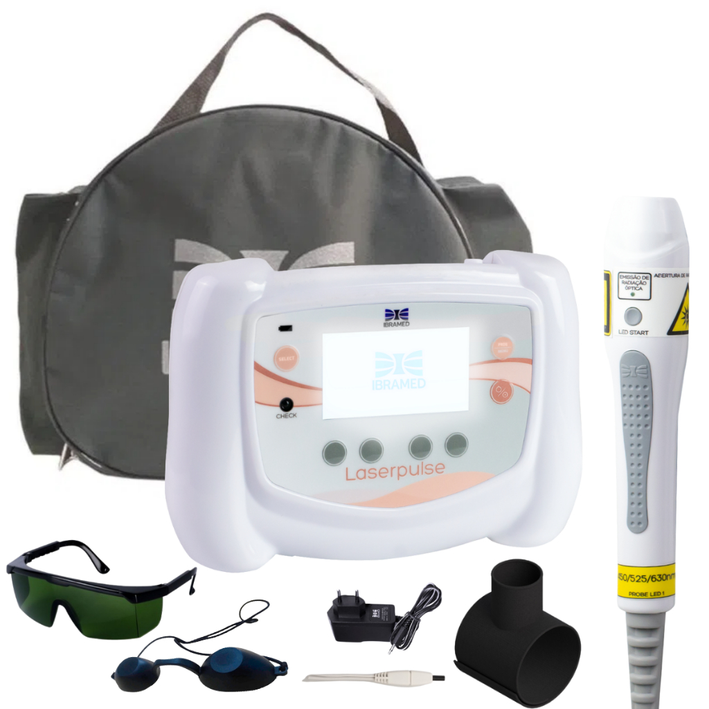 Laserpulse Ibramed Fotobiomodulação Probe P1 LED RGB com Bolsa de Transporte em Oferta na Shopee