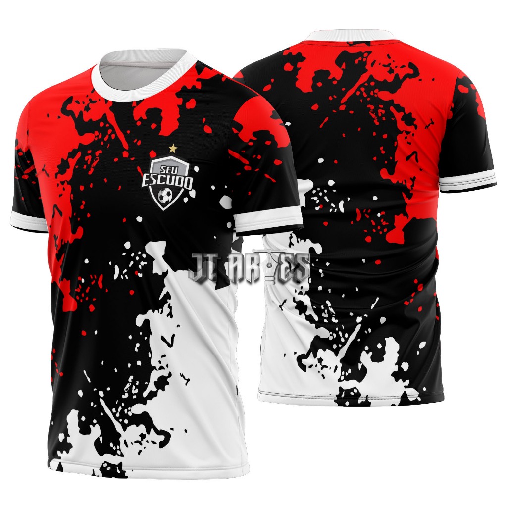 Camiseta camisa personalizada futebol amador/várzea/pelada com nome e número de jogador mod 64