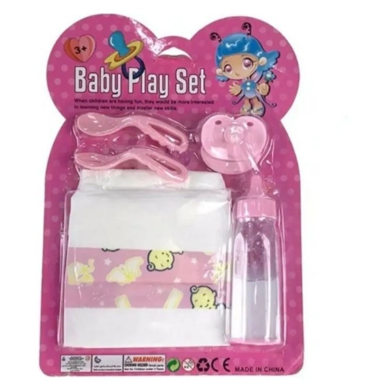 Kit Acessórios para Boneca Fraldas Mamadeira Mágica Talheres Chupeta Boneca