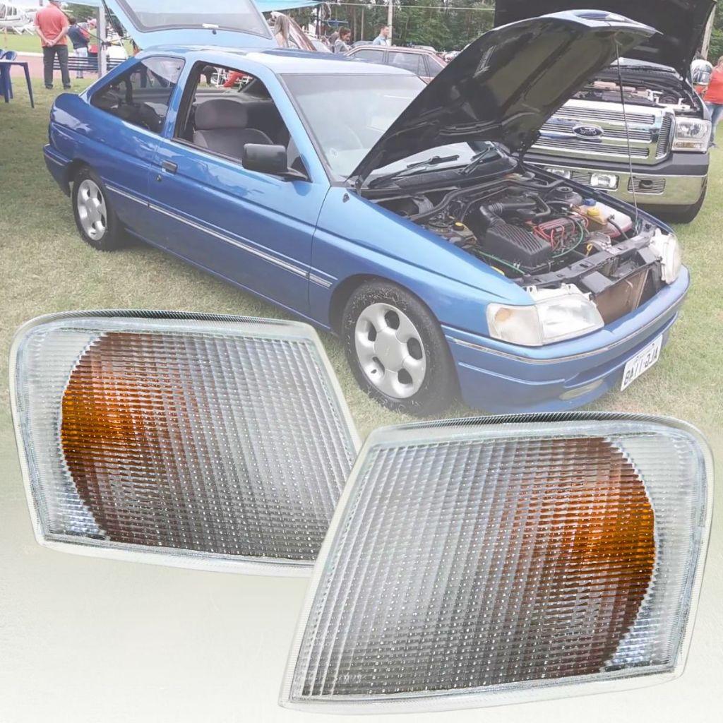 Par Lanterna Seta Pisca do Farol Ford Escort Europeu Sapão Verona Apollo 1993 1994 1995 1996 Lente Cristal Nova