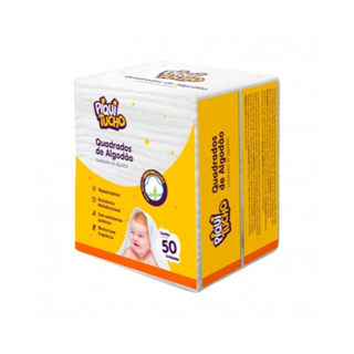 Algodão Quadrado 50un Higiene e Cuidado do Bebê Piquitucho em Oferta na Shopee