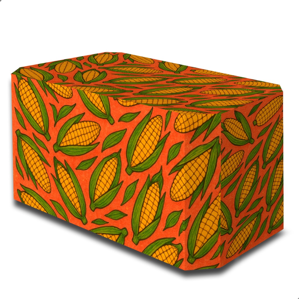 Capa de Mesa Decorativa Veste Fácil Estampa Milho em Tecido Helanca Sublimado Não Amassa Não Desbota Durável