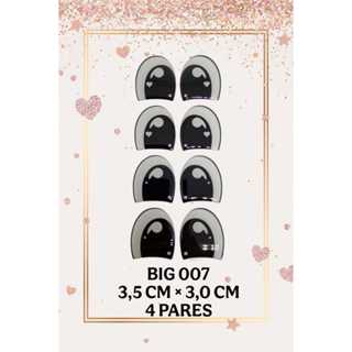 Olhos Resinados Adesivos Grande Para Eva E Feltro  Big 7 em Oferta na Shopee