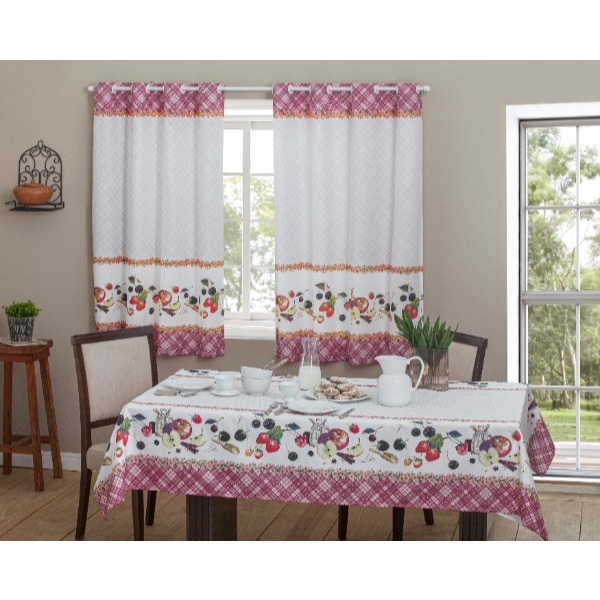 Toalha de Mesa Estampada 4 e 6 Lugares Retangular Decoração Sala de Jantar - Sultan