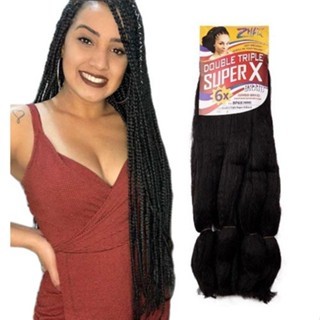Jumbo Cabelo Para Tranças Box Braid MEGAX/HIPERX/SUPERX Jumbão 400g - Fibra Especial em Oferta na Shopee