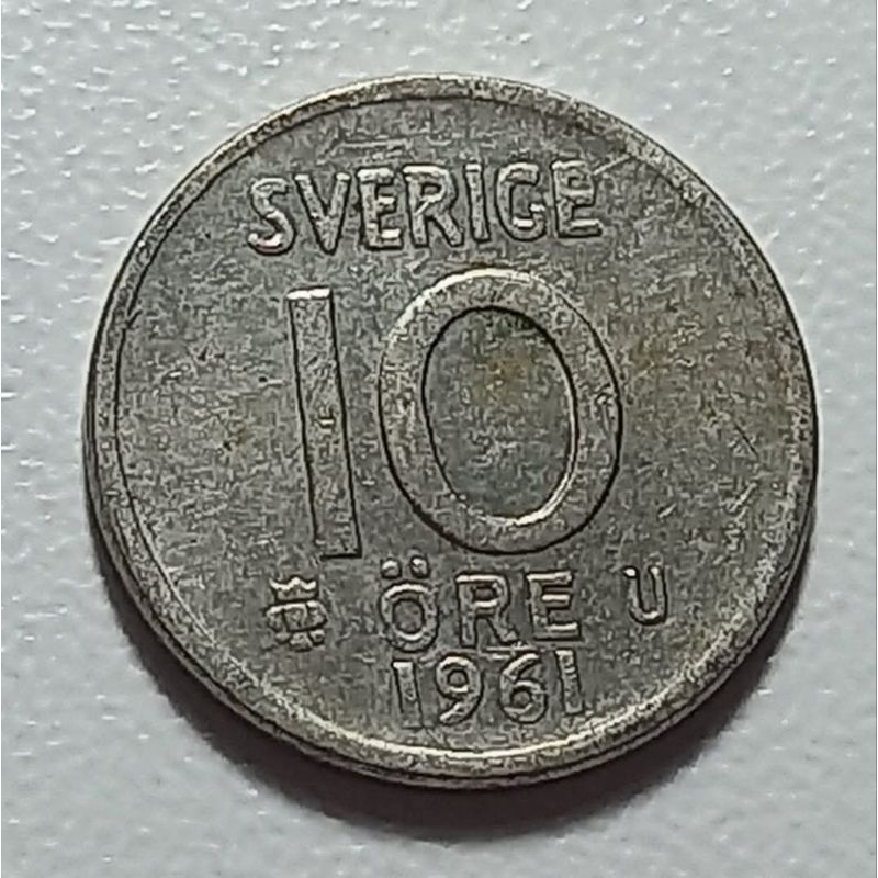 País: Suécia 1961 - 10 Öre **PRATA 0.400** Elimatec Moedas Antigas