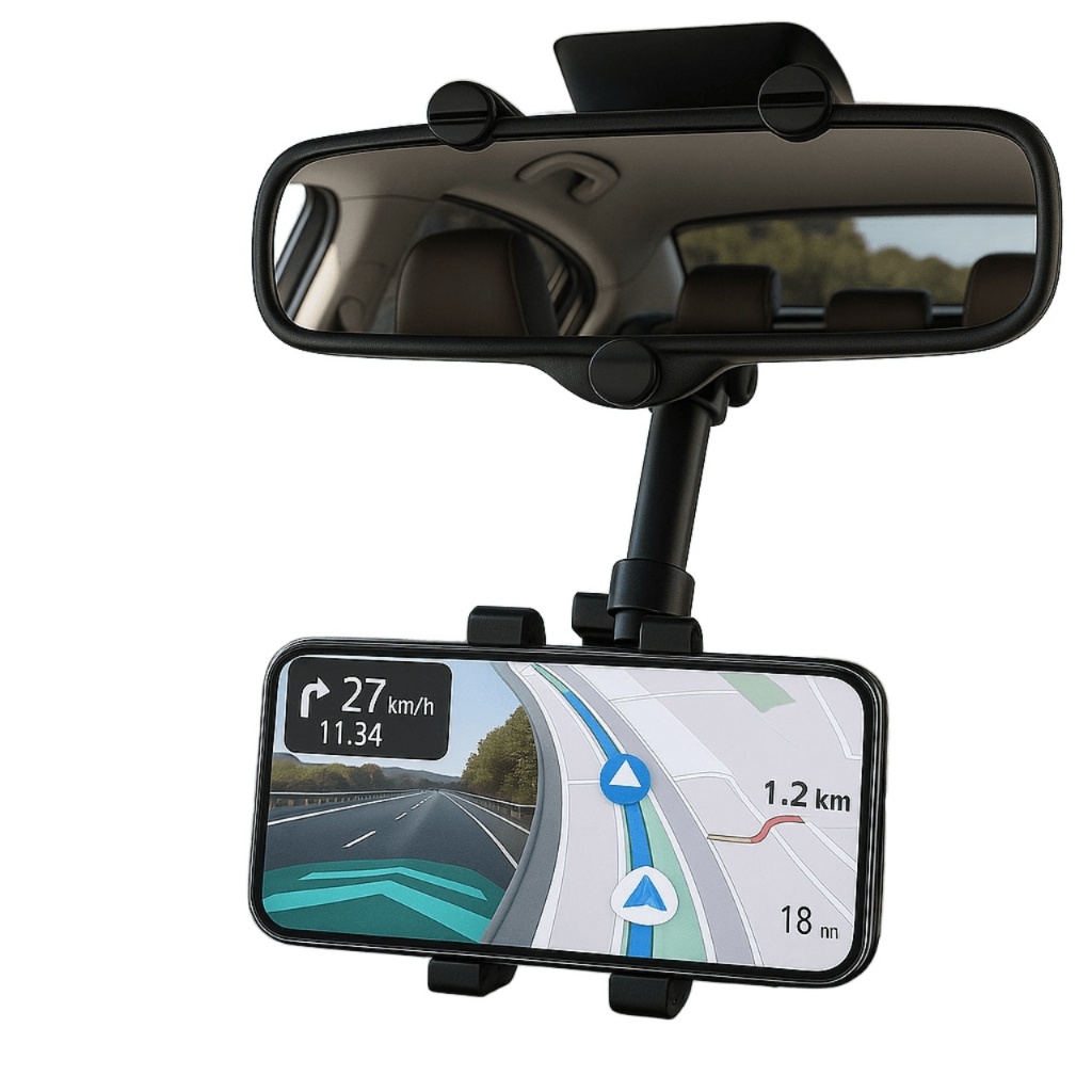 Suporte Retrovisor de Celular Para Carro Central Extensível Giro 360º Facil Instalação Todos Celular em Oferta na Shopee