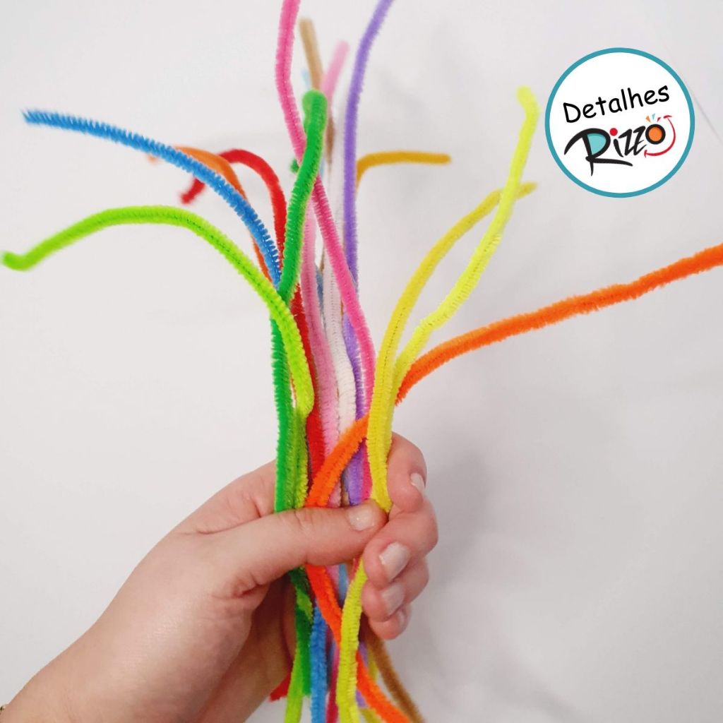 100 Peças Limpadores De Cachimbo Hastes Chenille Neon Artes Ofícios DIY Decorações